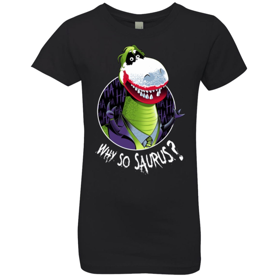 T-Shirts Black / YXS Why So Saurus Girls Premium T-Shirt