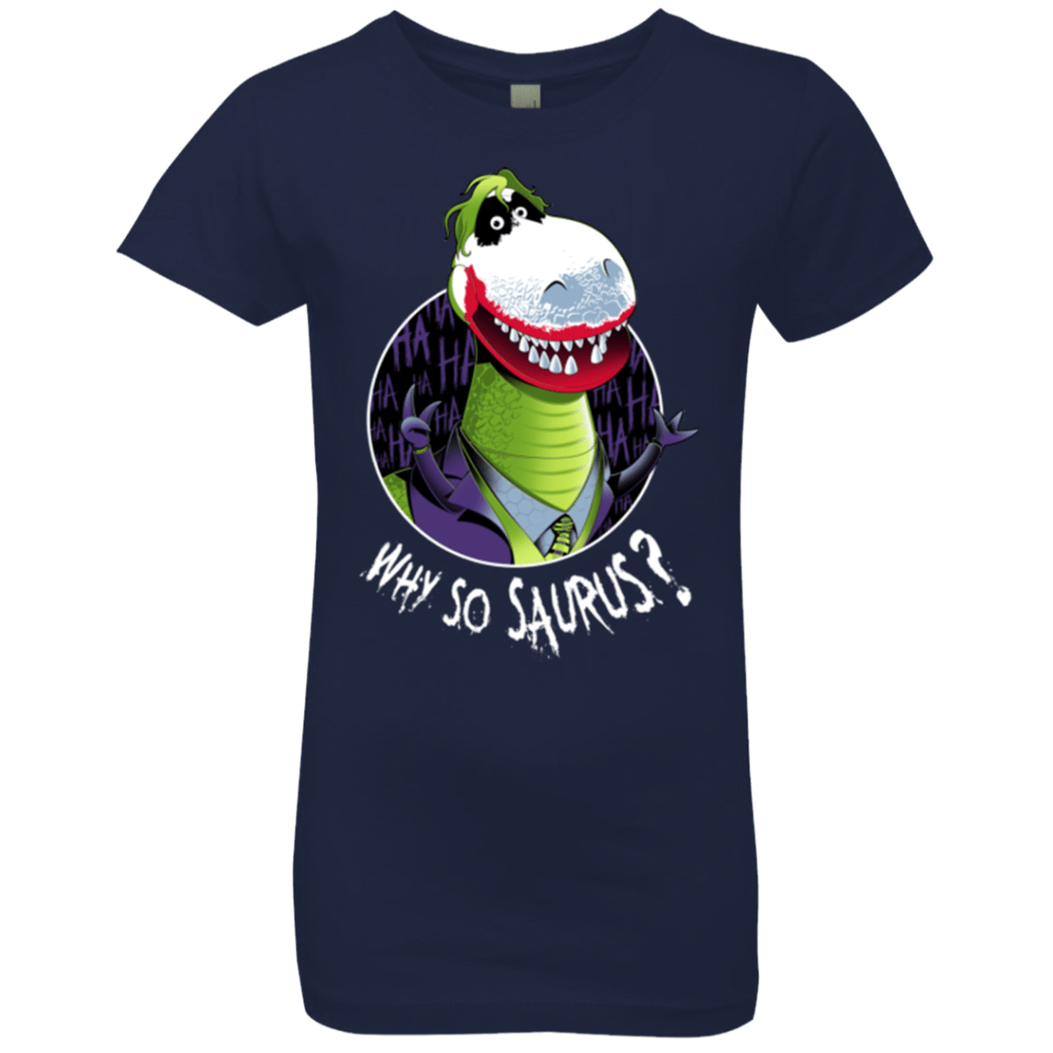 T-Shirts Midnight Navy / YXS Why So Saurus Girls Premium T-Shirt