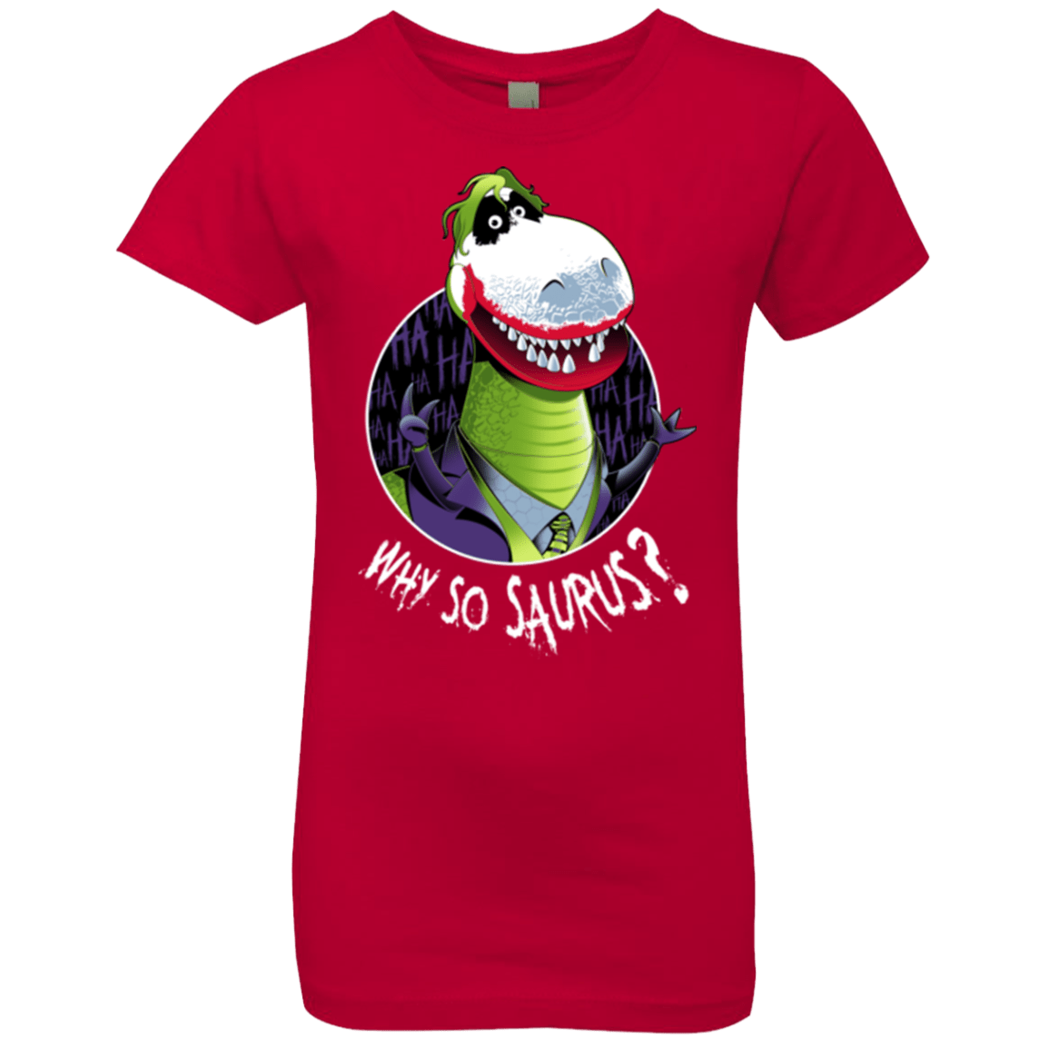 T-Shirts Red / YXS Why So Saurus Girls Premium T-Shirt