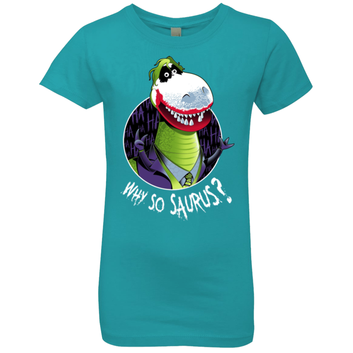 T-Shirts Tahiti Blue / YXS Why So Saurus Girls Premium T-Shirt