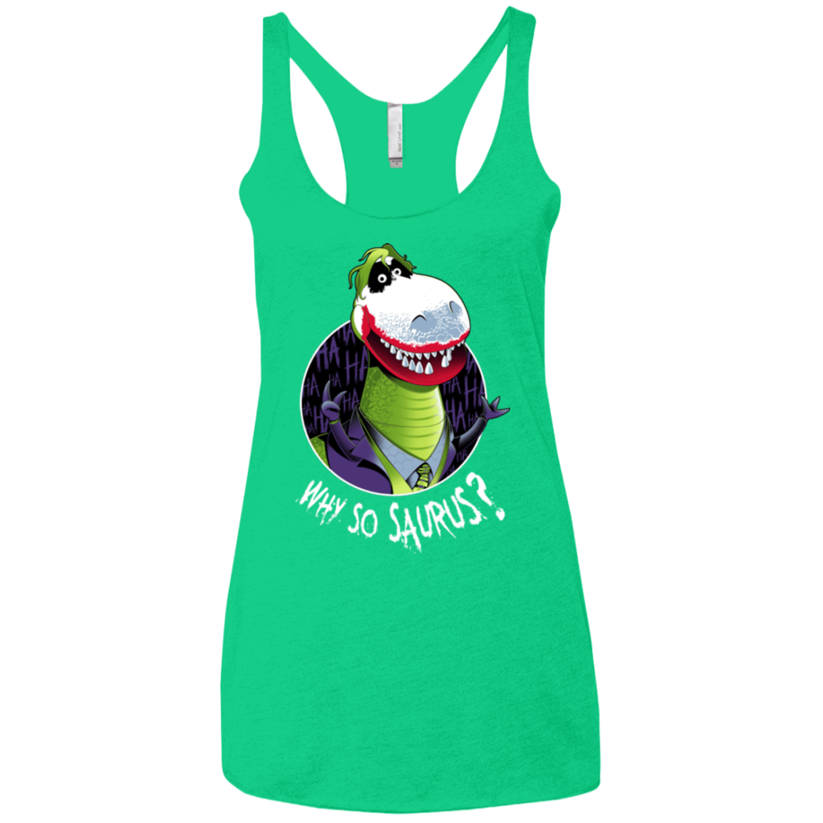 T-Shirts Envy / X-Small Why So Saurus Women's Triblend Racerback Tank