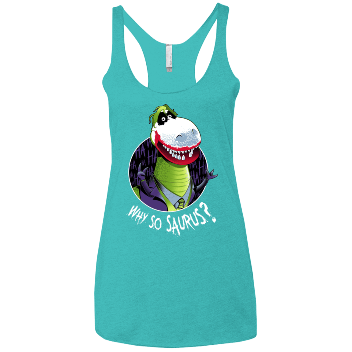 T-Shirts Tahiti Blue / X-Small Why So Saurus Women's Triblend Racerback Tank