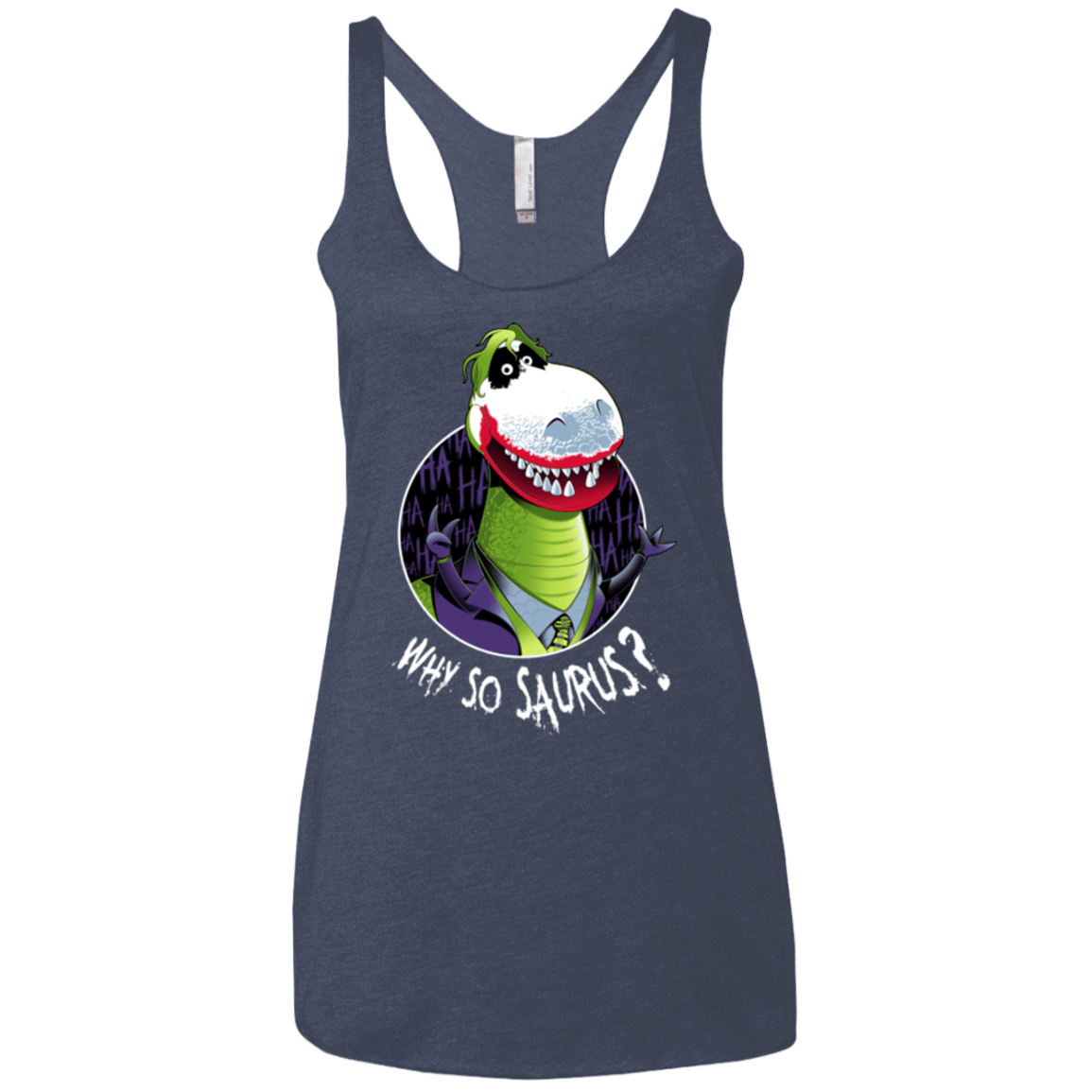 T-Shirts Vintage Navy / X-Small Why So Saurus Women's Triblend Racerback Tank