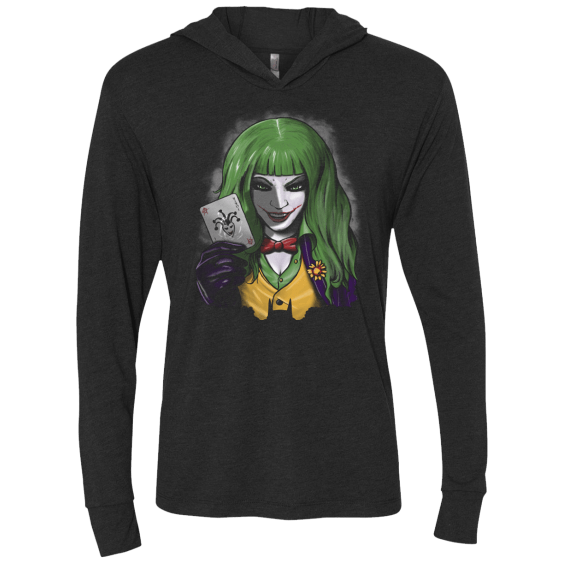 T-Shirts Vintage Black / X-Small Why so serious 2 Triblend Long Sleeve Hoodie Tee