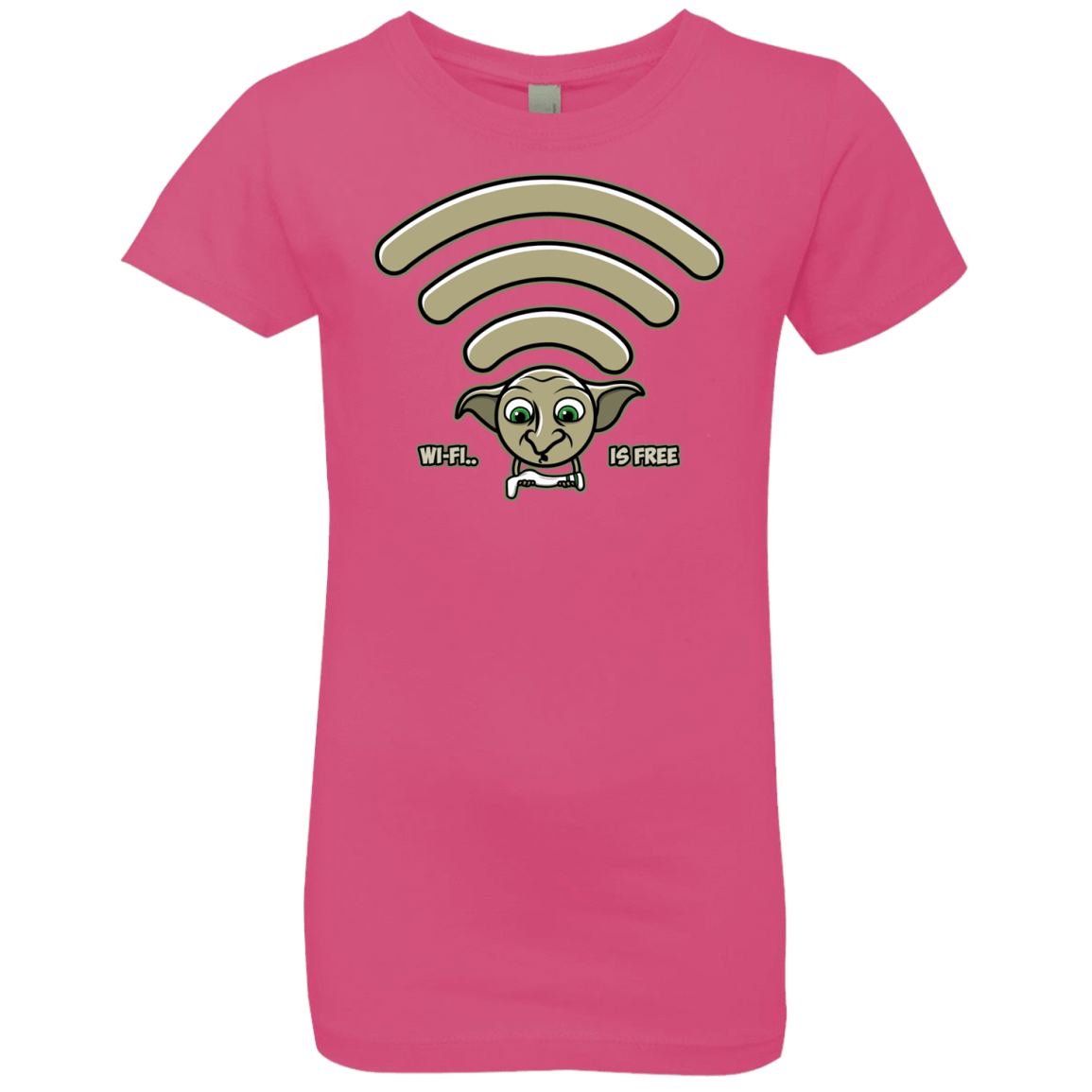 T-Shirts Hot Pink / YXS Wi-fi is Free Girls Premium T-Shirt