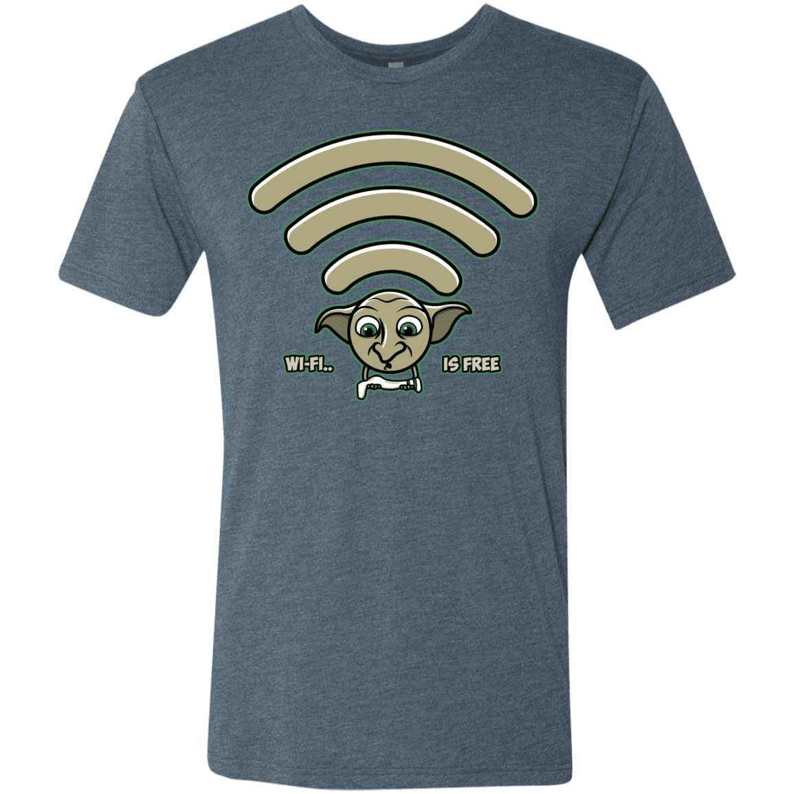 T-Shirts Indigo / S Wi-fi is Free Men's Triblend T-Shirt