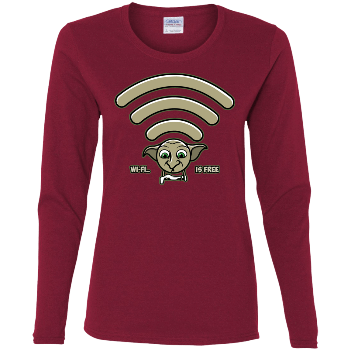 T-Shirts Cardinal / S Wi-fi is Free Women's Long Sleeve T-Shirt