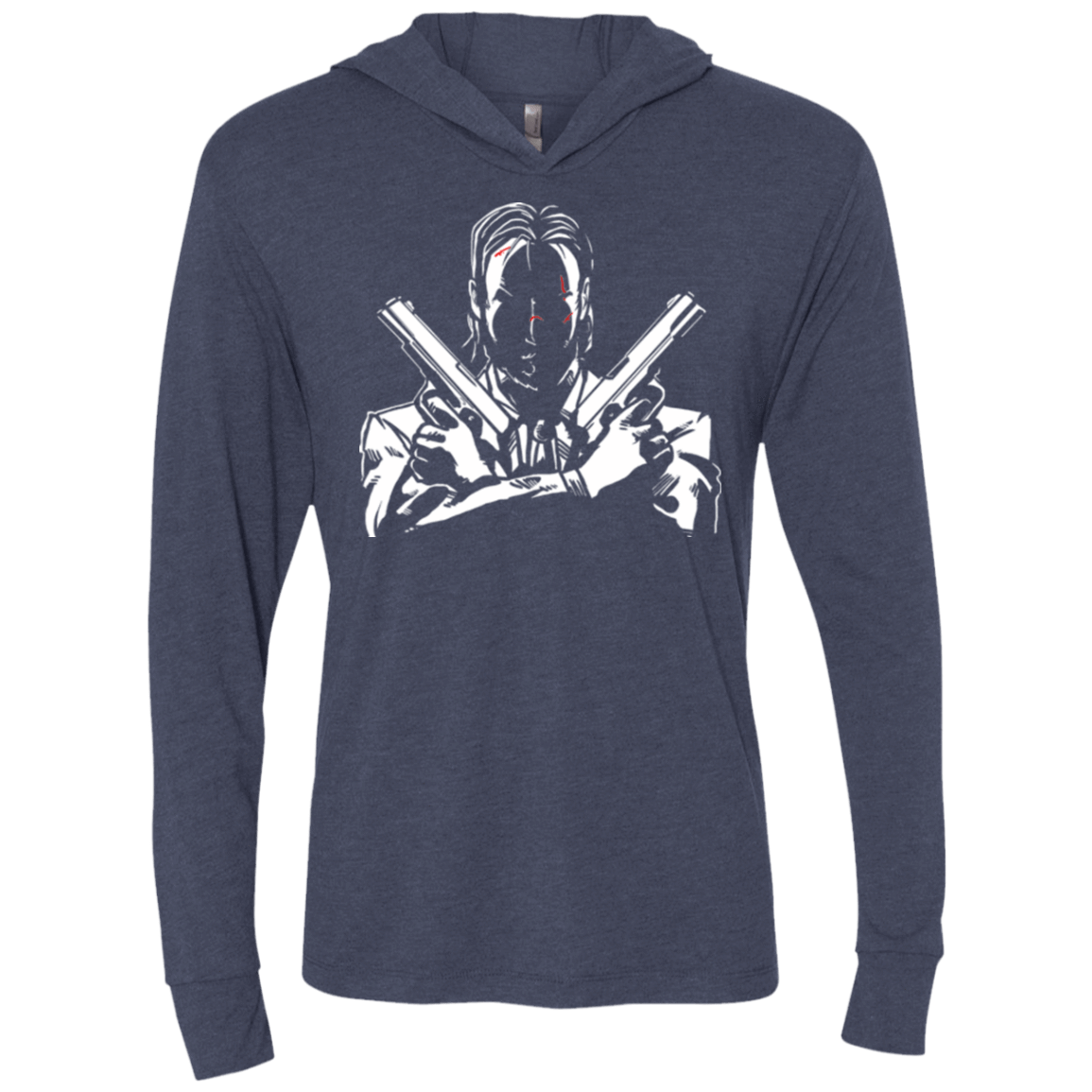 T-Shirts Vintage Navy / X-Small Wick Triblend Long Sleeve Hoodie Tee