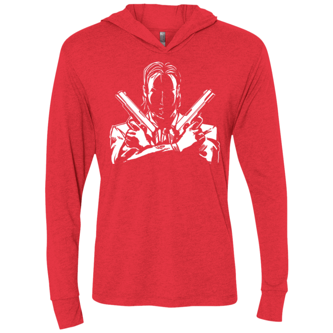 T-Shirts Vintage Red / X-Small Wick Triblend Long Sleeve Hoodie Tee