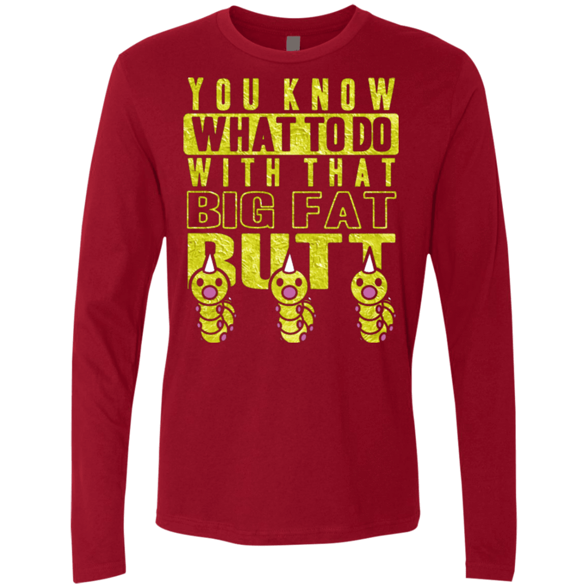 T-Shirts Cardinal / Small Wiggle Wiggle Men's Premium Long Sleeve