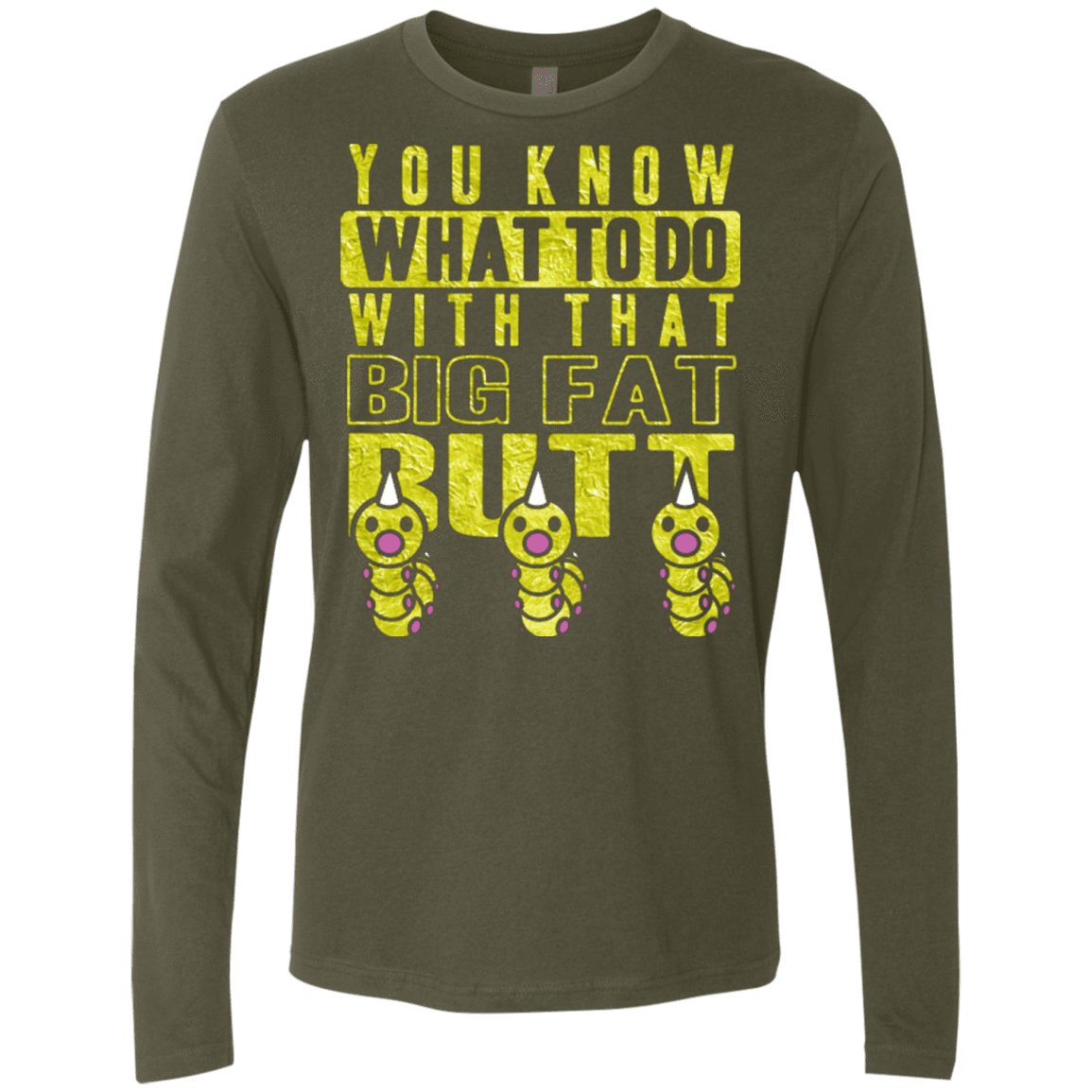 T-Shirts Military Green / Small Wiggle Wiggle Men's Premium Long Sleeve