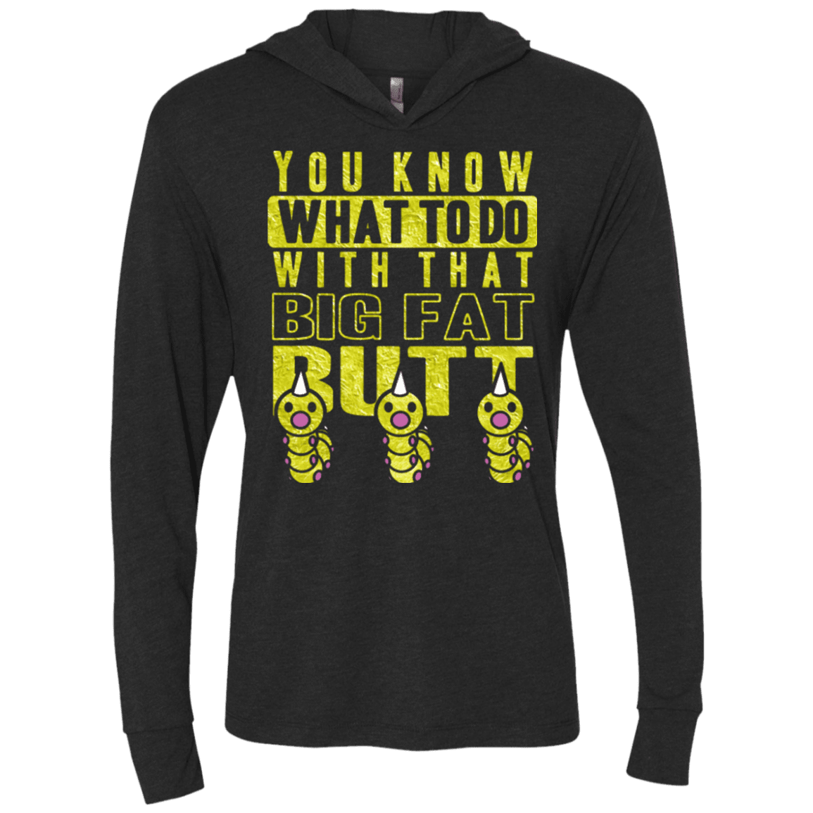 T-Shirts Vintage Black / X-Small Wiggle Wiggle Triblend Long Sleeve Hoodie Tee