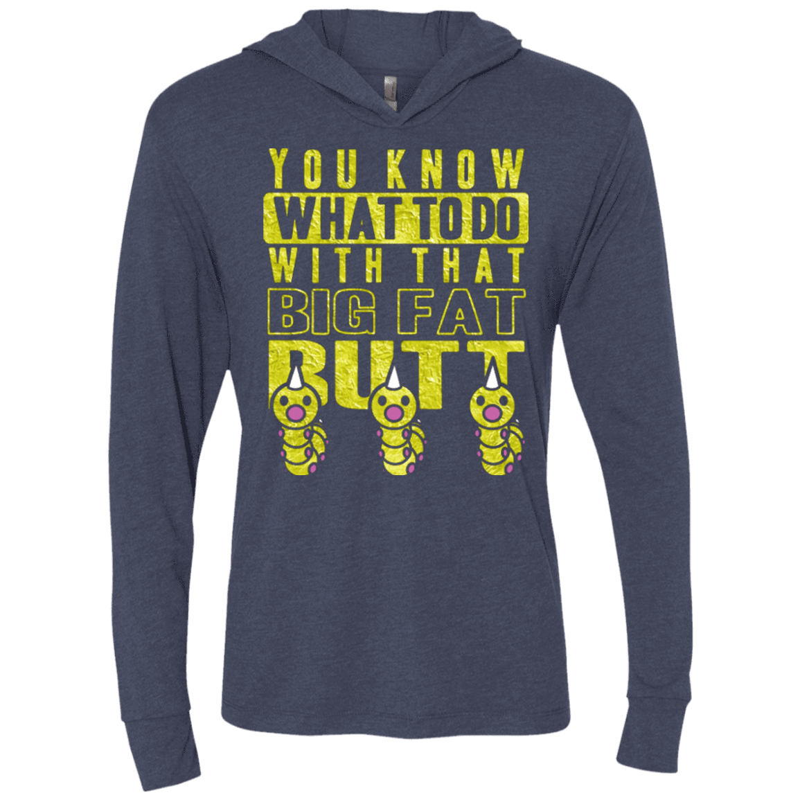 T-Shirts Vintage Navy / X-Small Wiggle Wiggle Triblend Long Sleeve Hoodie Tee