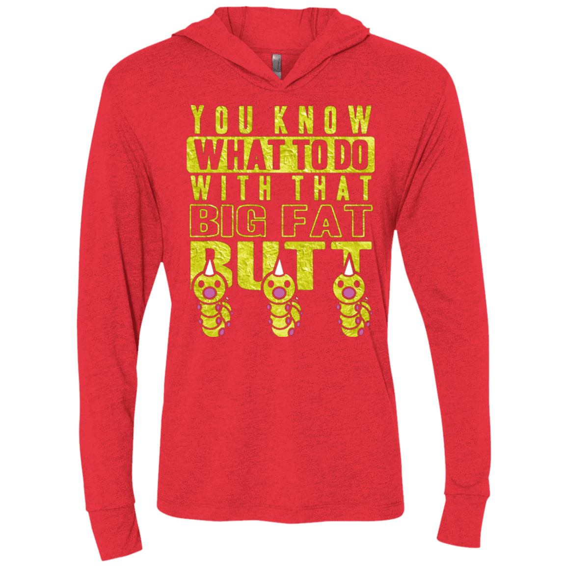 T-Shirts Vintage Red / X-Small Wiggle Wiggle Triblend Long Sleeve Hoodie Tee