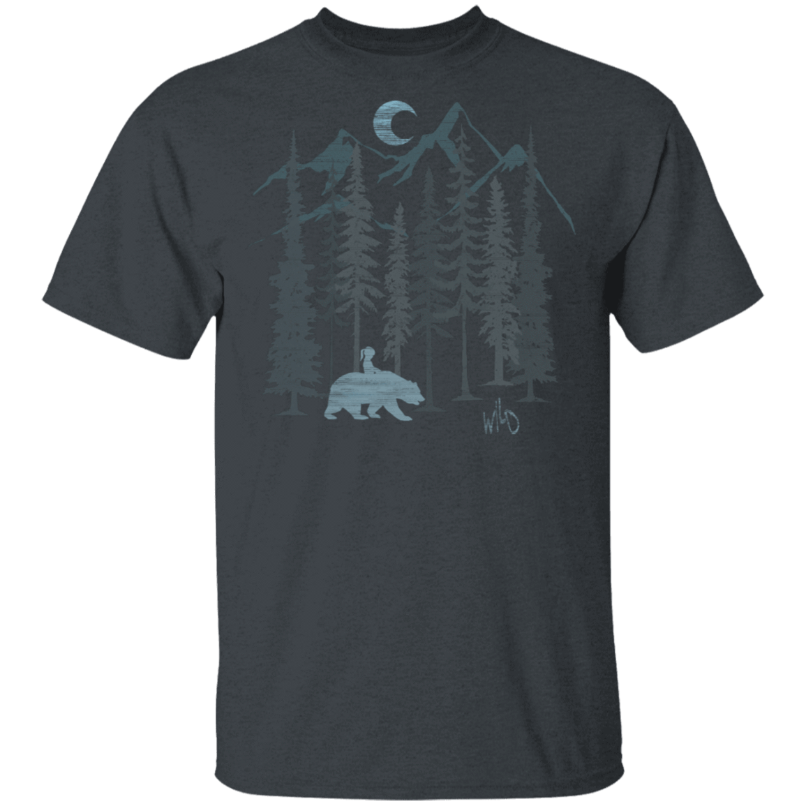 T-Shirts Dark Heather / S Wild Bear T-Shirt