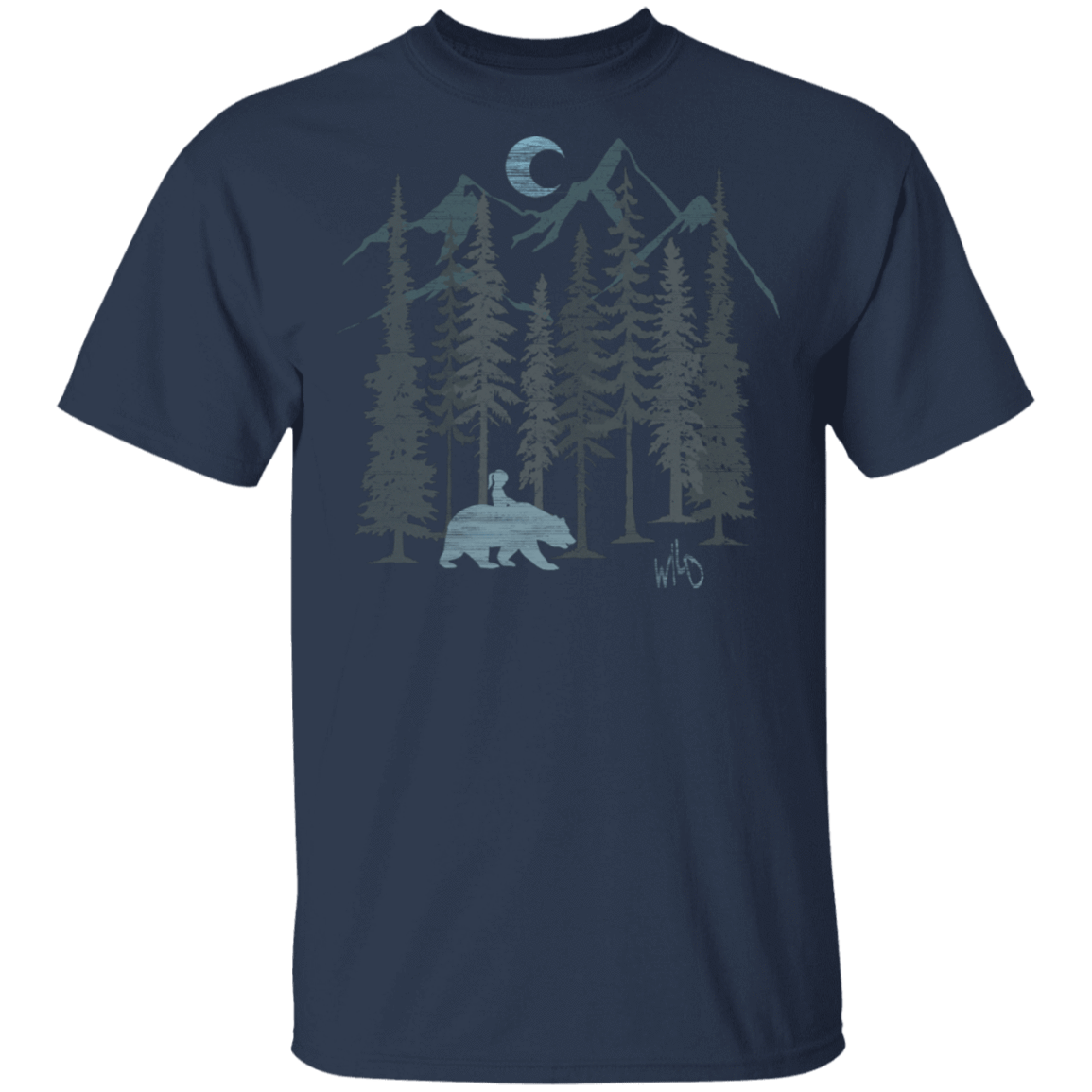 T-Shirts Navy / S Wild Bear T-Shirt