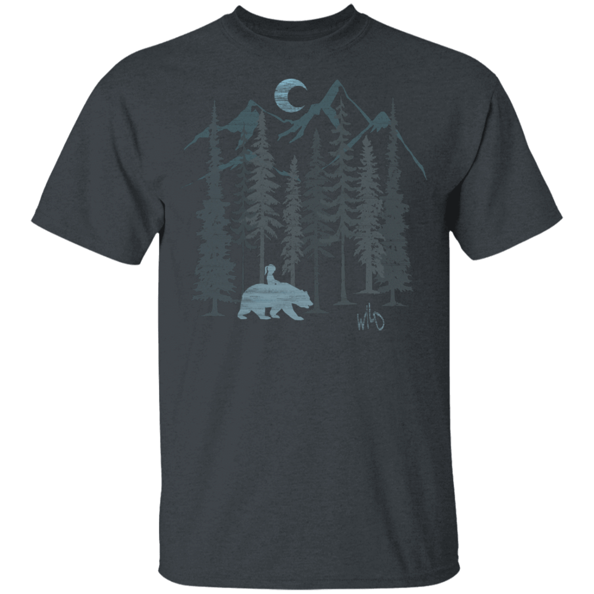 T-Shirts Dark Heather / YXS Wild Bear Youth T-Shirt