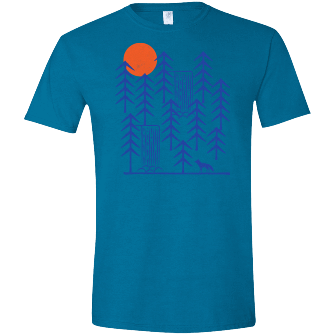 T-Shirts Antique Sapphire / S Wild Day Fox Men's Semi-Fitted Softstyle