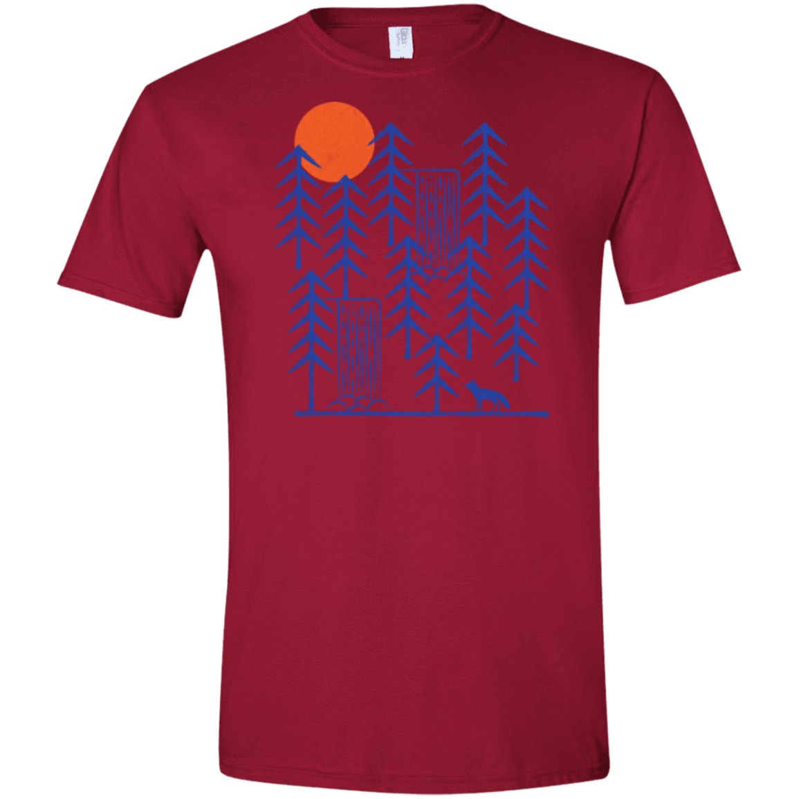 T-Shirts Cardinal Red / S Wild Day Fox Men's Semi-Fitted Softstyle