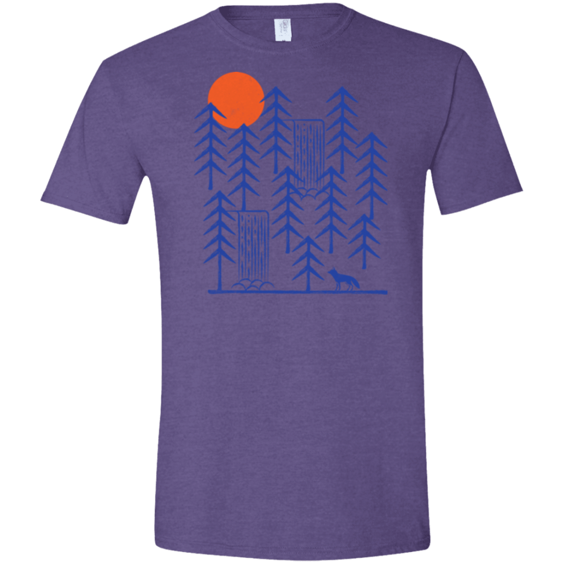 T-Shirts Heather Purple / S Wild Day Fox Men's Semi-Fitted Softstyle