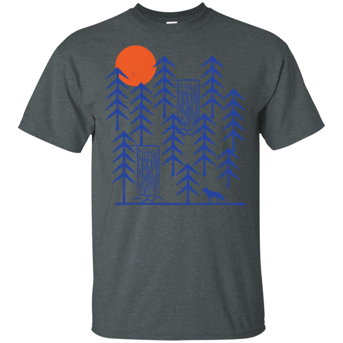 T-Shirts Dark Heather / S Wild Day Fox T-Shirt