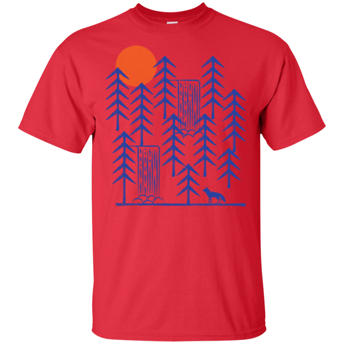 T-Shirts Red / S Wild Day Fox T-Shirt