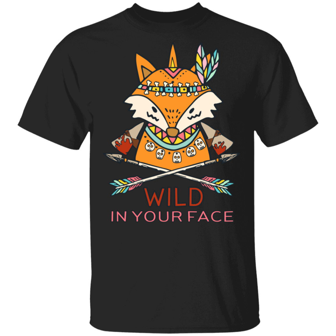 T-Shirts Black / S Wild In Your Face T-Shirt