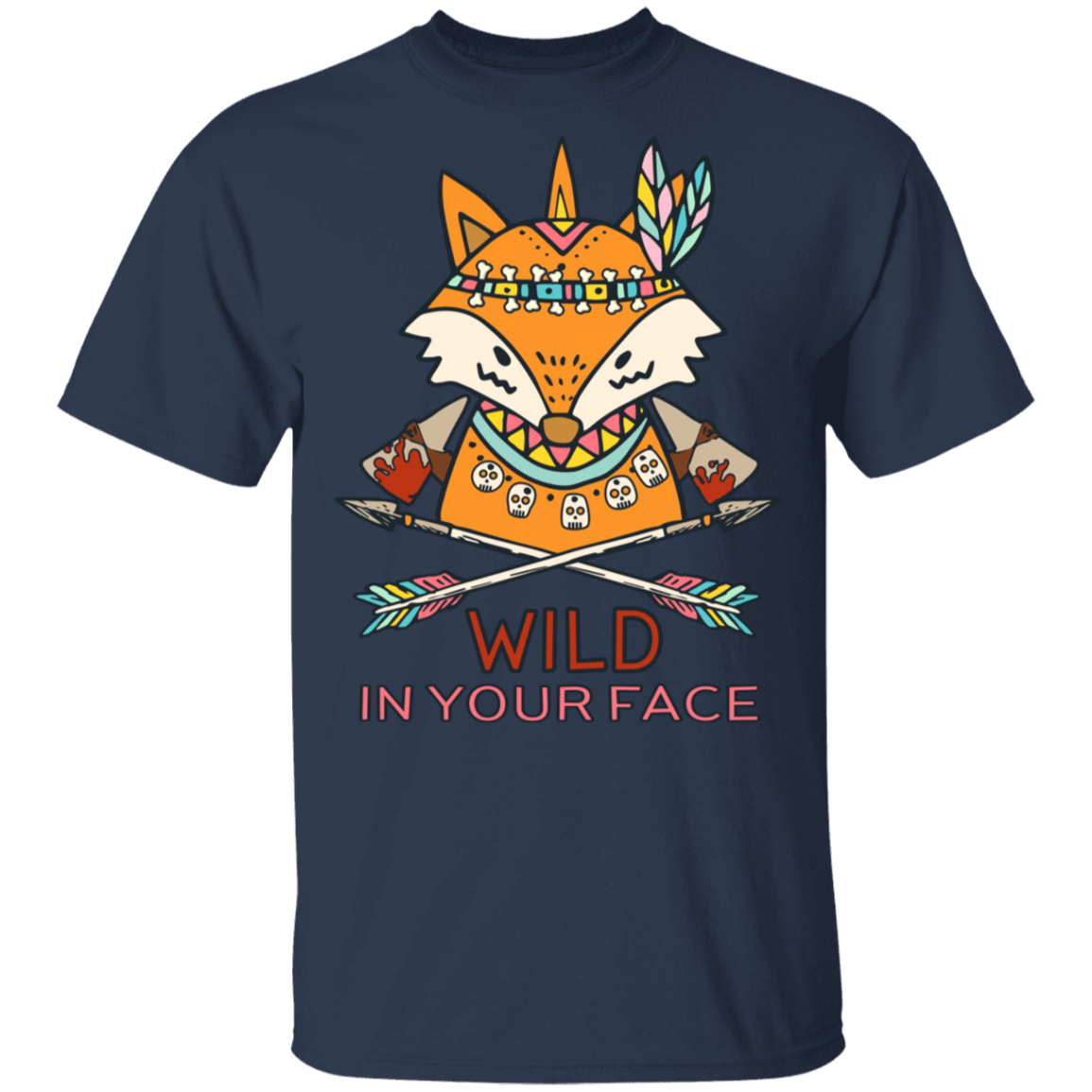 T-Shirts Navy / S Wild In Your Face T-Shirt