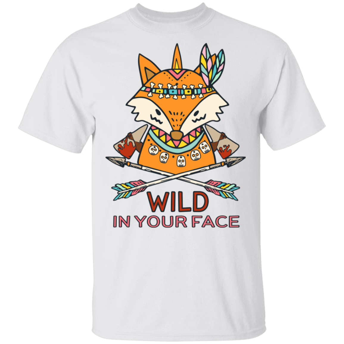 T-Shirts White / S Wild In Your Face T-Shirt