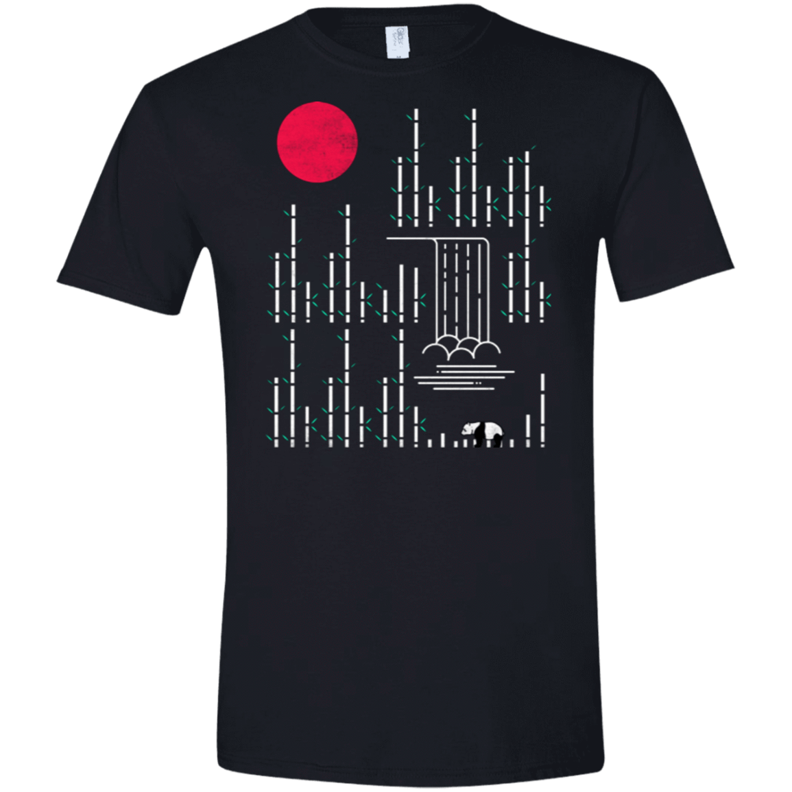 T-Shirts Black / X-Small Wild Panda Men's Semi-Fitted Softstyle