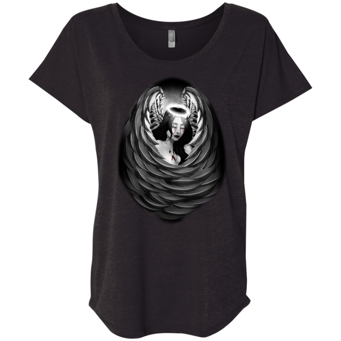 T-Shirts Vintage Black / X-Small Wild Triblend Dolman Sleeve