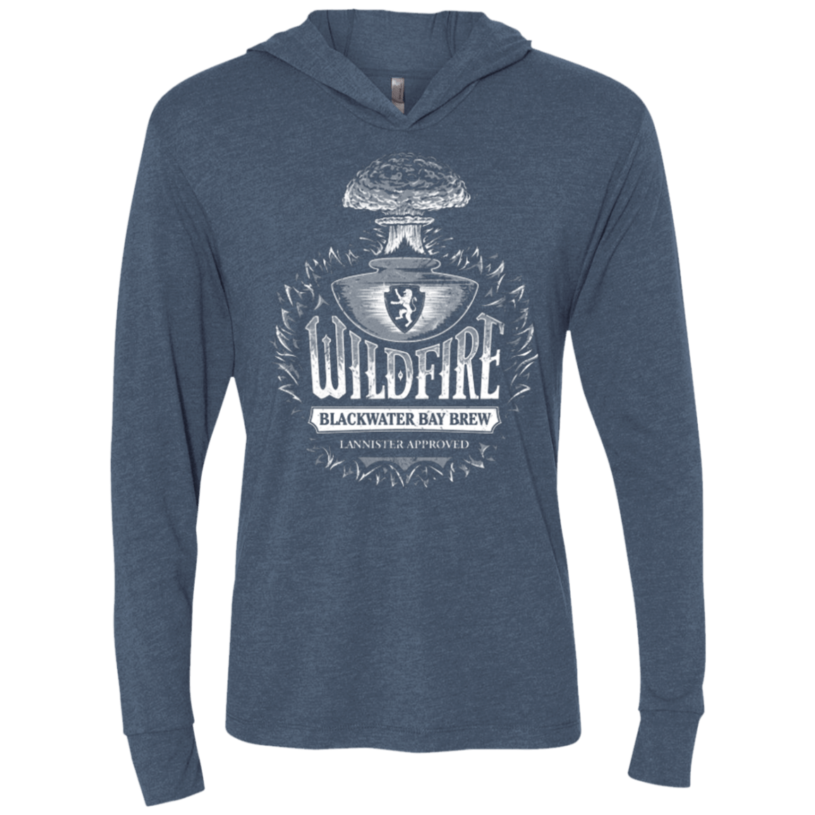 T-Shirts Indigo / X-Small Wildfire Triblend Long Sleeve Hoodie Tee