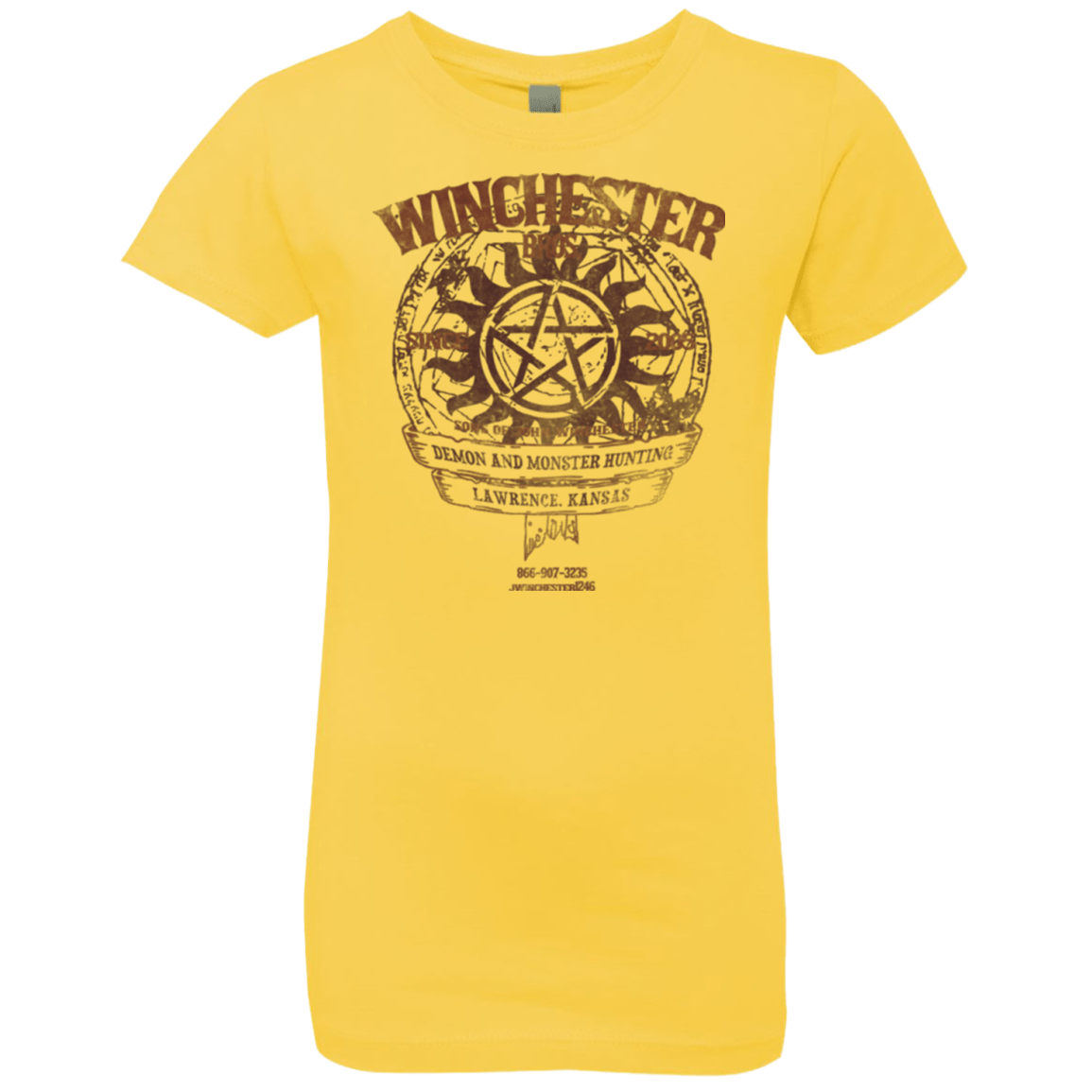 T-Shirts Vibrant Yellow / YXS Winchester Bros Girls Premium T-Shirt