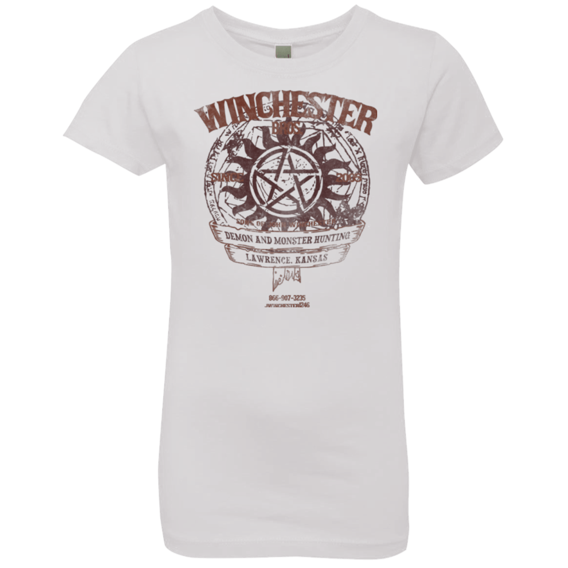 T-Shirts White / YXS Winchester Bros Girls Premium T-Shirt