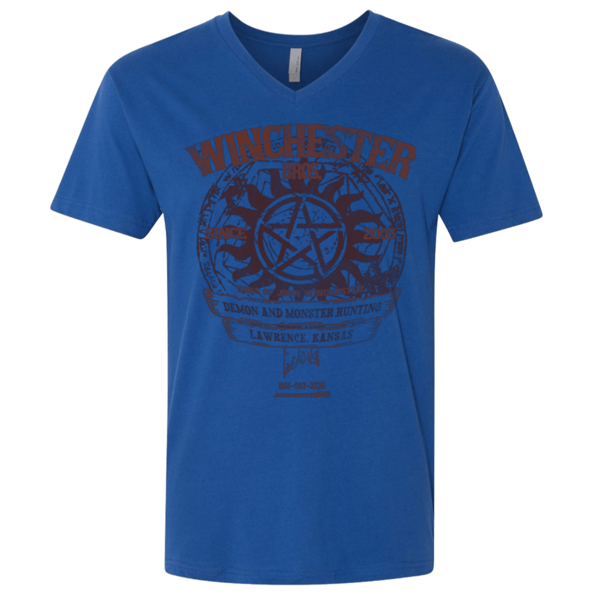T-Shirts Royal / X-Small Winchester Bros Men's Premium V-Neck