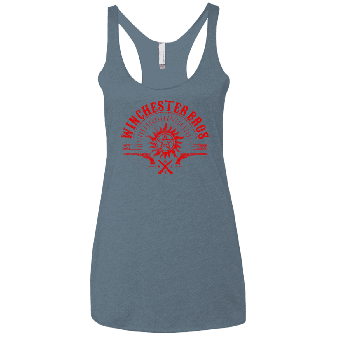 T-Shirts Indigo / X-Small Winchester bros Women's Triblend Racerback Tank