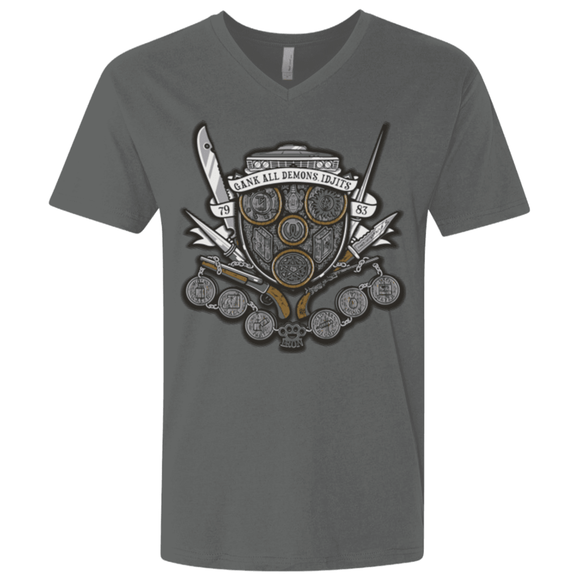 T-Shirts Heavy Metal / X-Small Winchester's Crest Men's Premium V-Neck