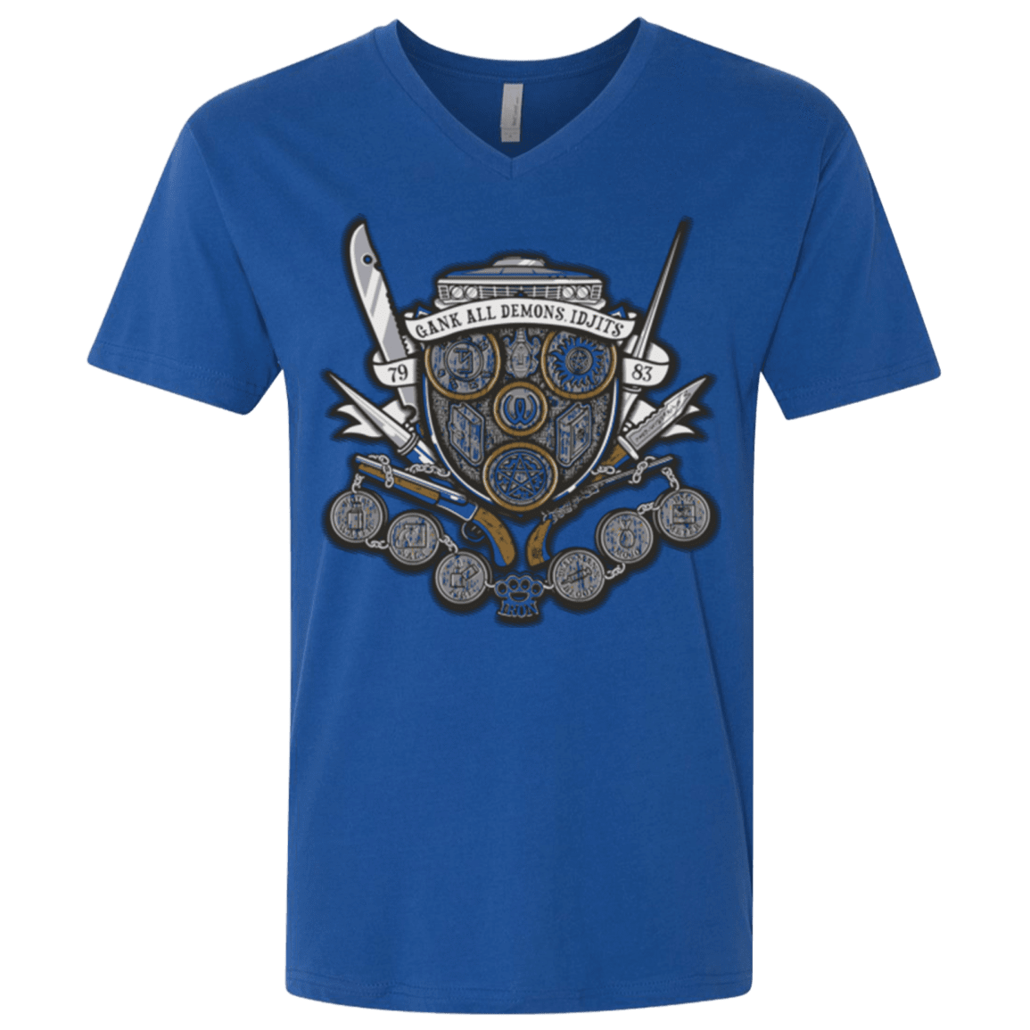 T-Shirts Royal / X-Small Winchester's Crest Men's Premium V-Neck