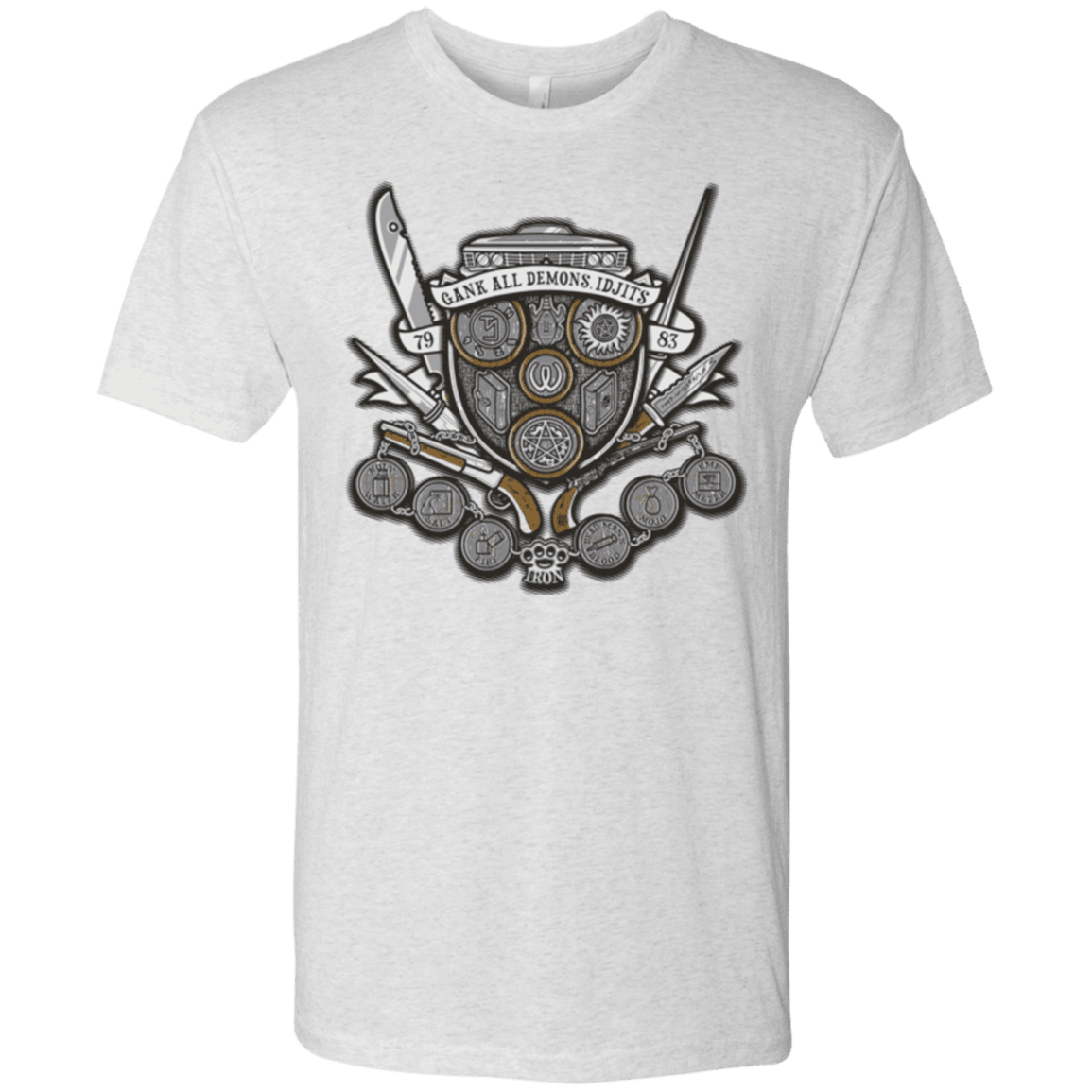 T-Shirts Heather White / Small Winchester's Crest Men's Triblend T-Shirt