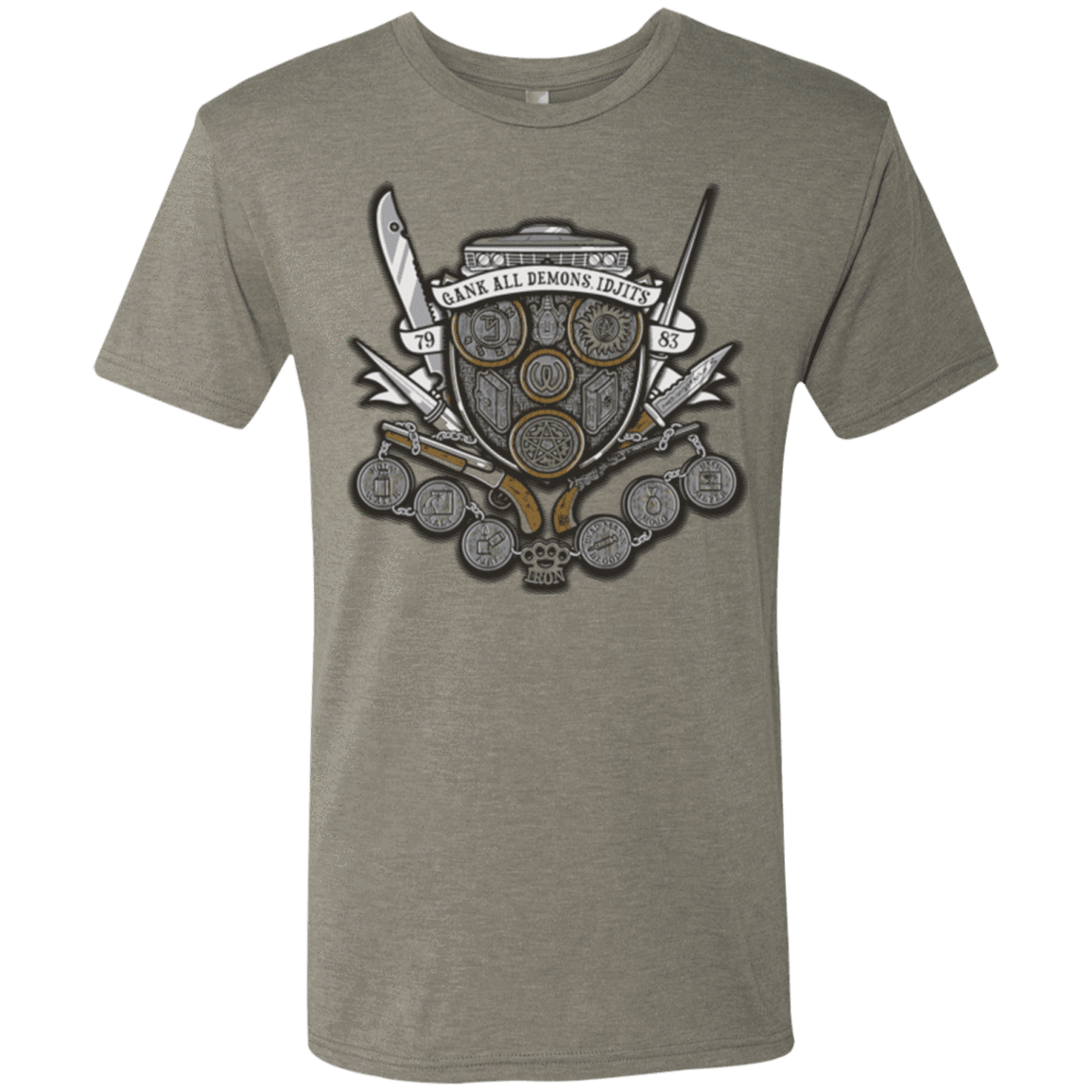 T-Shirts Venetian Grey / Small Winchester's Crest Men's Triblend T-Shirt