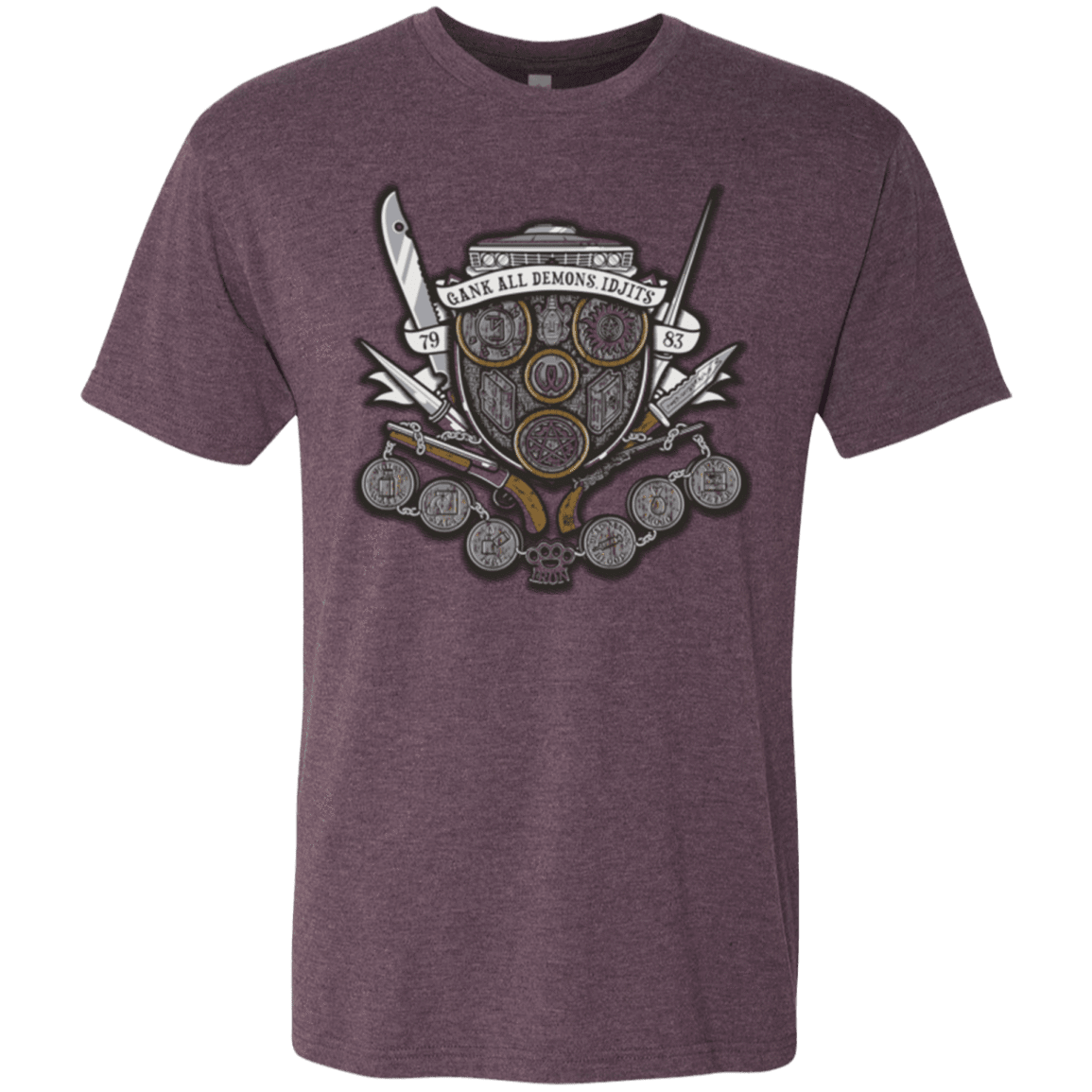 T-Shirts Vintage Purple / Small Winchester's Crest Men's Triblend T-Shirt