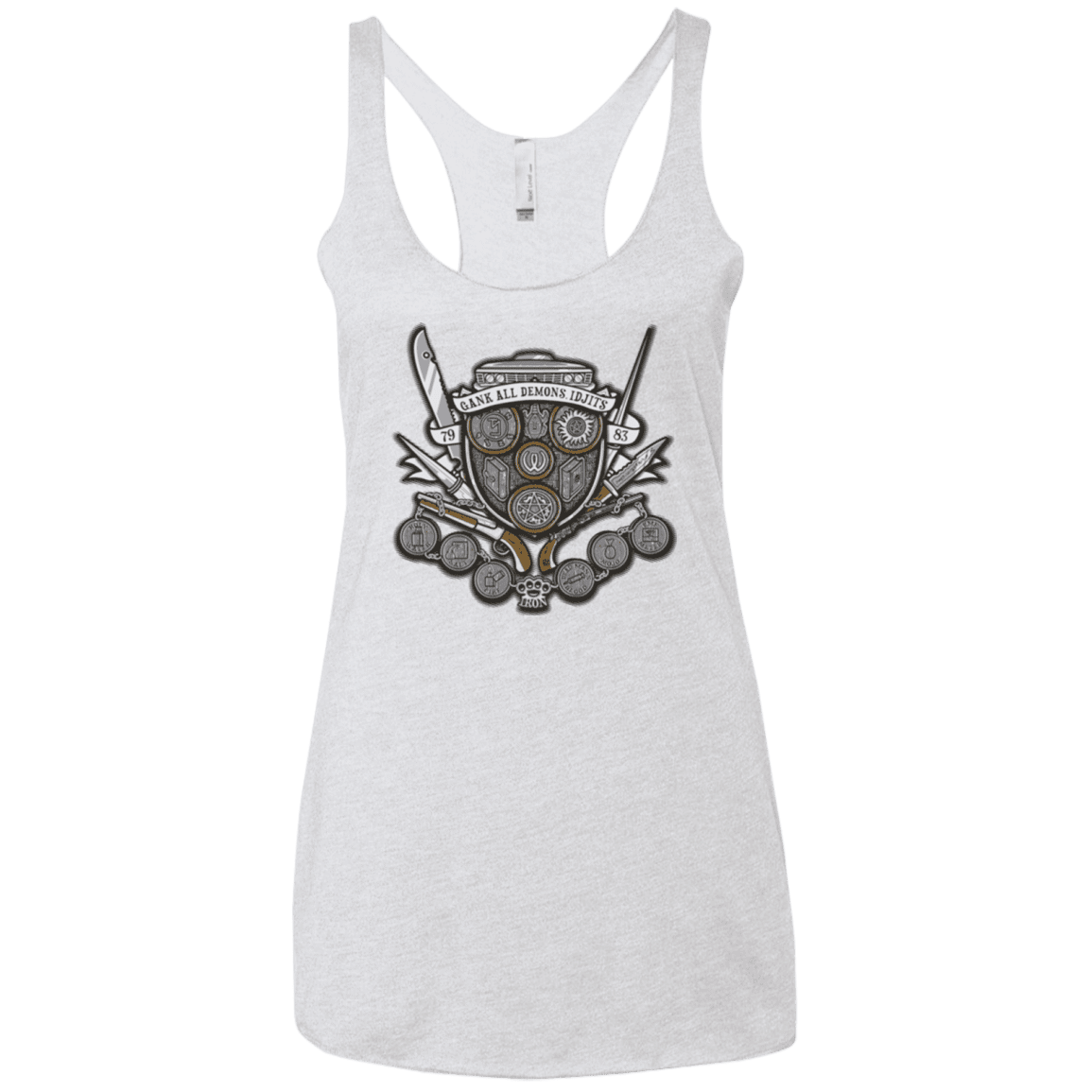 T-Shirts Heather White / X-Small Winchester's Crest Women's Triblend Racerback Tank