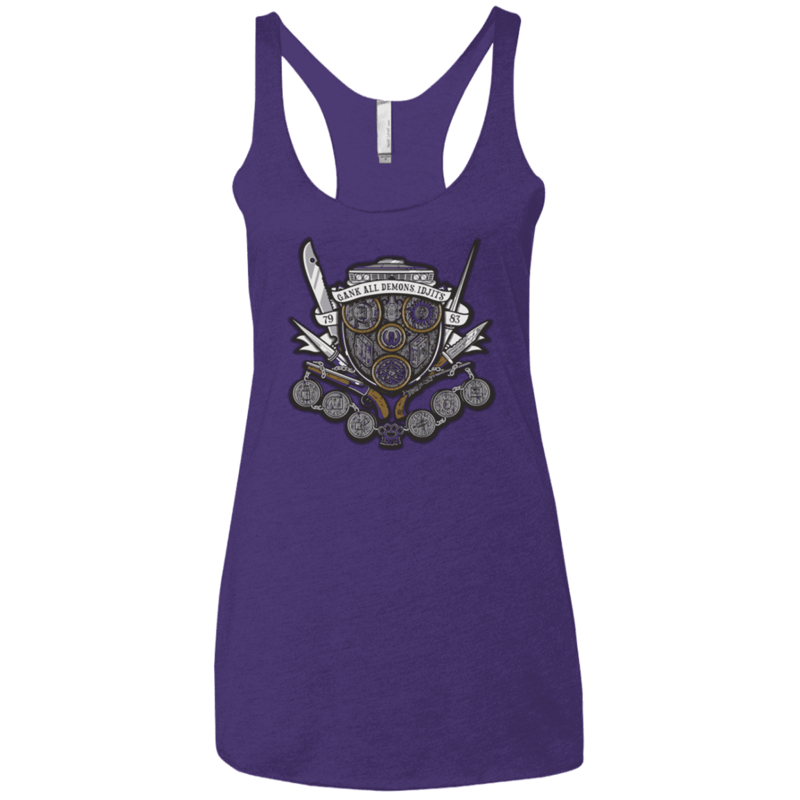 T-Shirts Purple / X-Small Winchester's Crest Women's Triblend Racerback Tank
