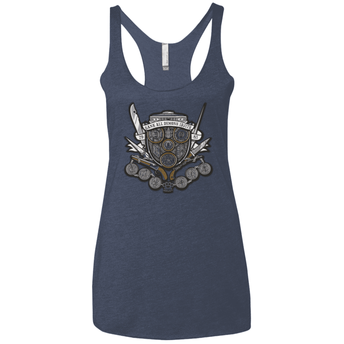 T-Shirts Vintage Navy / X-Small Winchester's Crest Women's Triblend Racerback Tank
