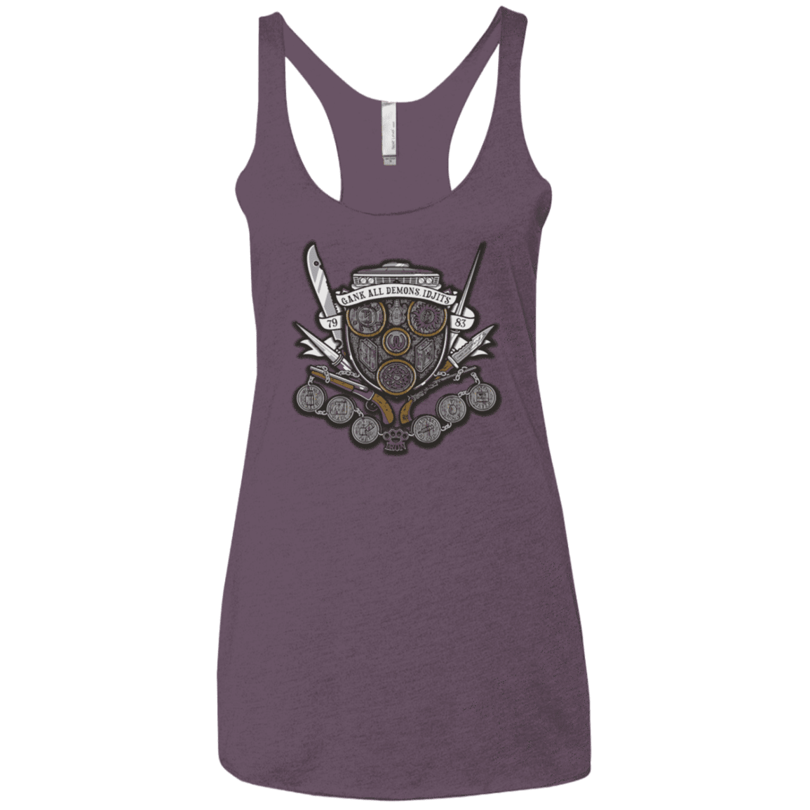 T-Shirts Vintage Purple / X-Small Winchester's Crest Women's Triblend Racerback Tank