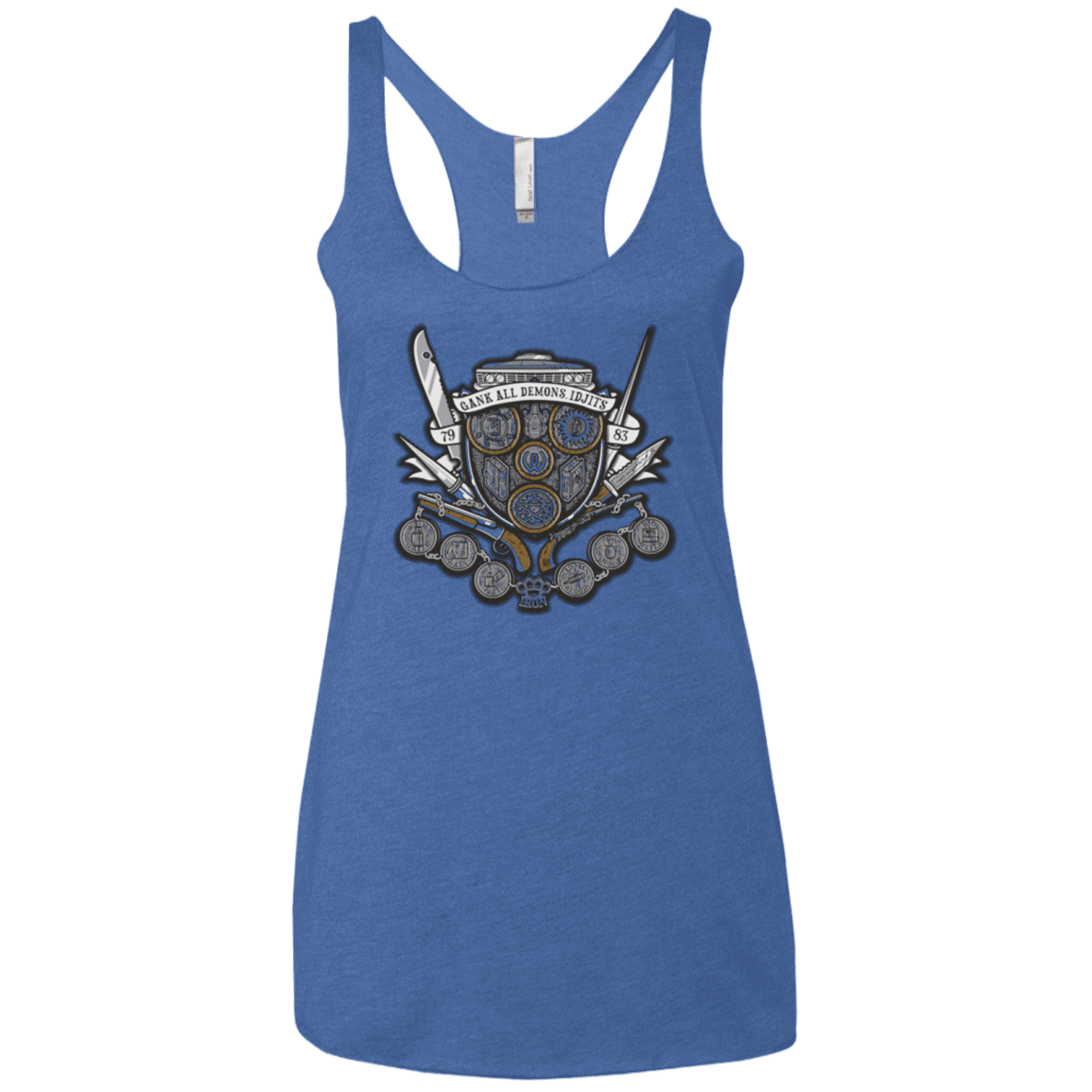T-Shirts Vintage Royal / X-Small Winchester's Crest Women's Triblend Racerback Tank