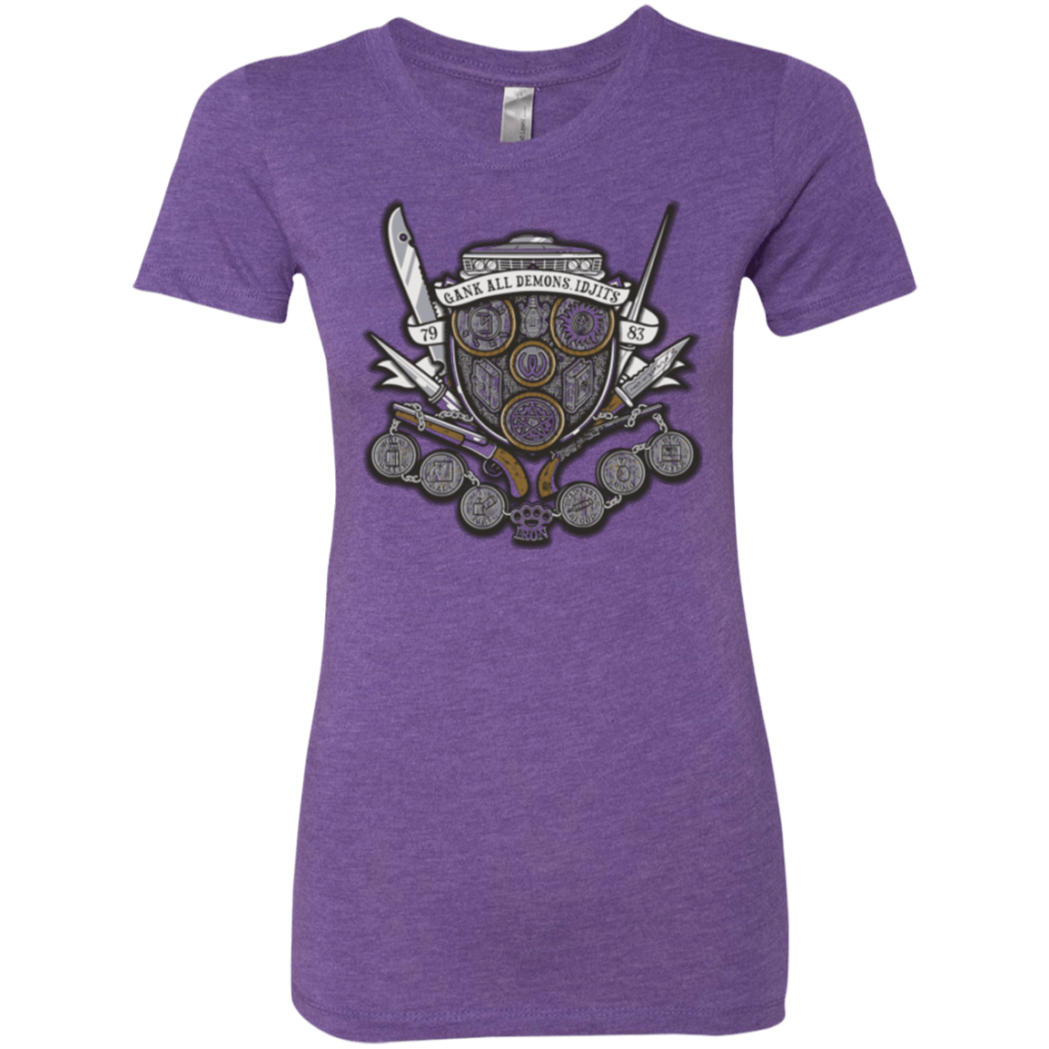 T-Shirts Purple Rush / Small Winchester's Crest Women's Triblend T-Shirt