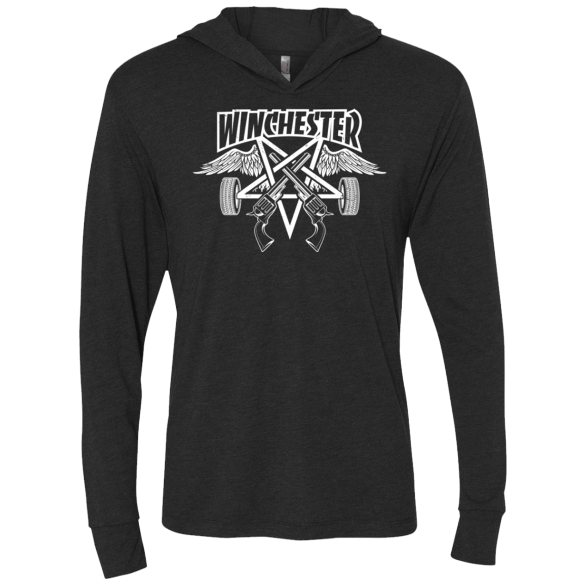 T-Shirts Vintage Black / X-Small WINCHESTER Triblend Long Sleeve Hoodie Tee