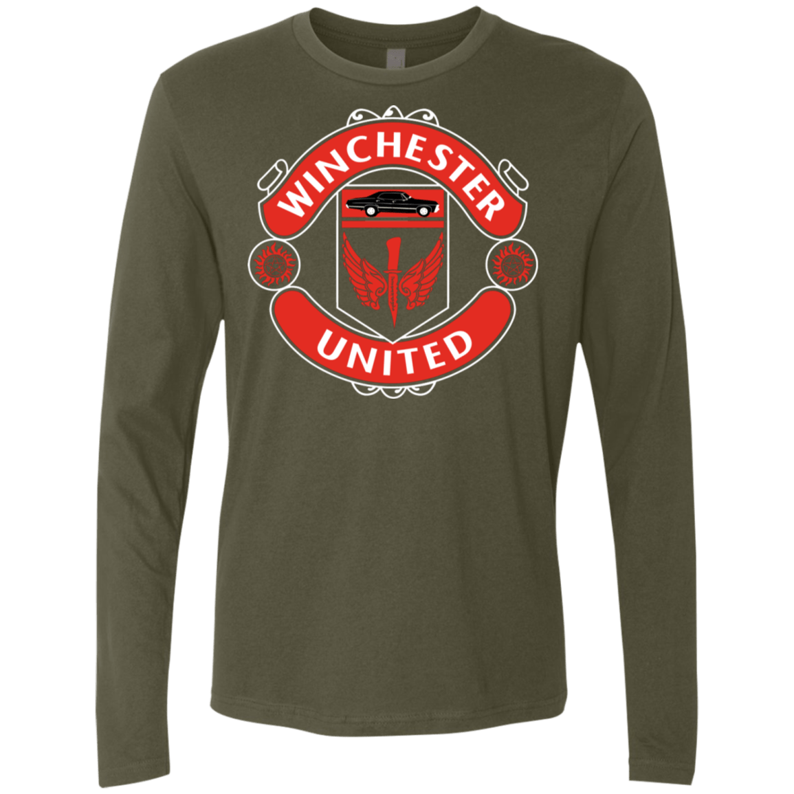 T-Shirts Military Green / S Winchester United Men's Premium Long Sleeve