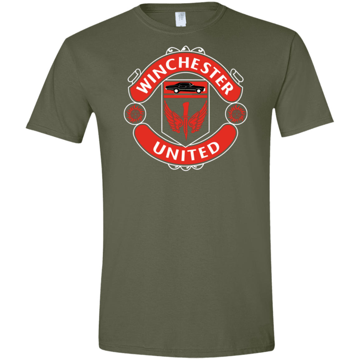 T-Shirts Military Green / S Winchester United Men's Semi-Fitted Softstyle